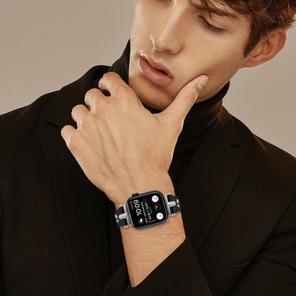 Apple Watch 49mm / 45mm / 44mm / 42mm - Ryddig klokkerem - Svart