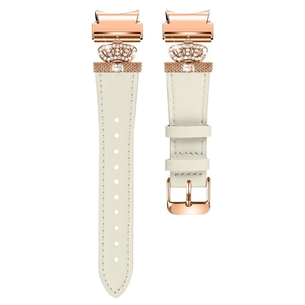 Samsung Galaxy Watch6 40mm / 44mm / Watch6 Classic 43mm / 47mm Klokkearmbånd med kontakt - Aprikos - Genuine Cow Leather Strap