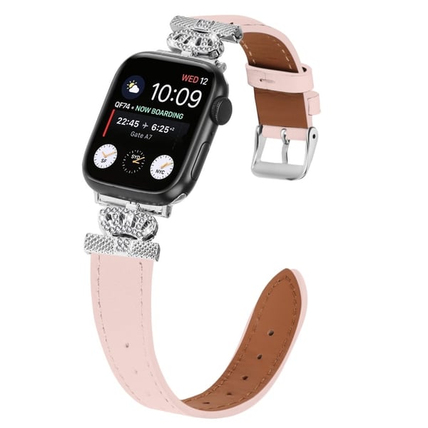 Apple Watch Series 41 mm / 40 mm / 38 mm klokkearmbånd i ekte okselær - Rosa