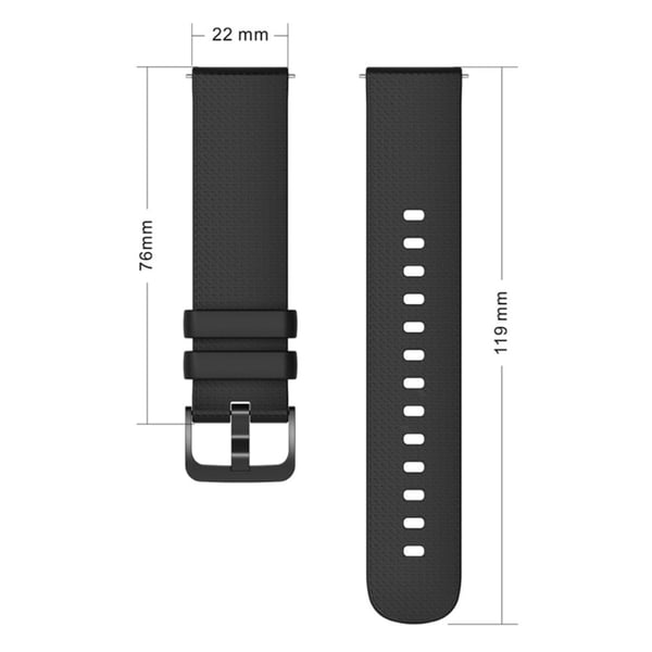 Samsung Gear S3 / Huami Amazfit Pace Silikonklokkebånd med rutete mønster 22 mm reimer - Rød