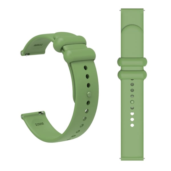 Garmin Vivomove 3 / GarminMove 3 Silikonerem 20mm Knapspænde Urrem - Militærgrøn Garmin Vivomove 3 / GarminMove 3 Silikonerem 20mm Knapspænde Urrem - Militærgrøn