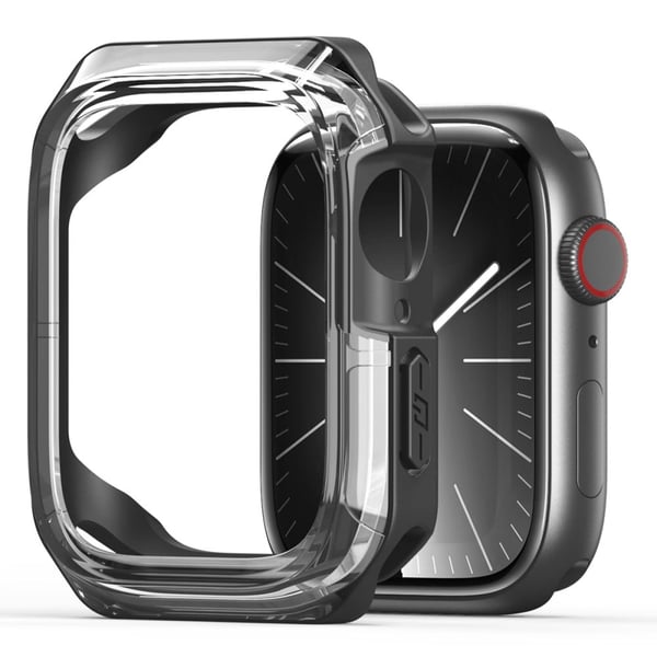 DUX DUCIS Tamo Series Apple Watch 44 mm urkasse og smartklokkedeksel i silikon - Gjennomsiktig Svart