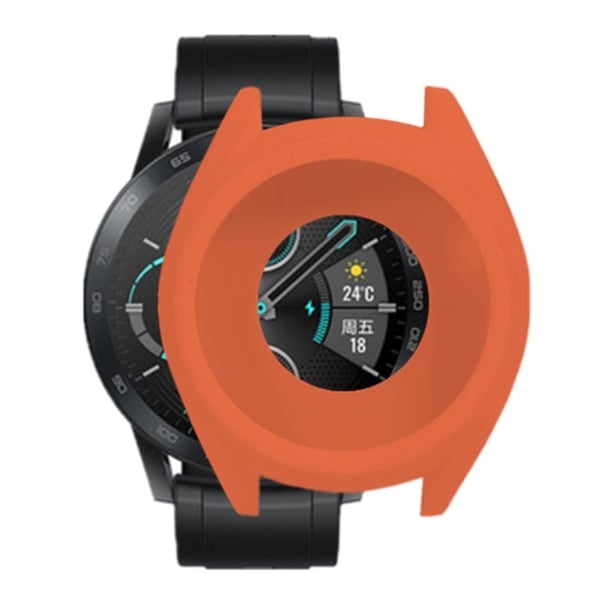 Huawei Watch GT 2 42mm 46mm / Honor Magic Watch 2 Beskyttelsesveske Silikon Hollow Watch Deksel - Oransje