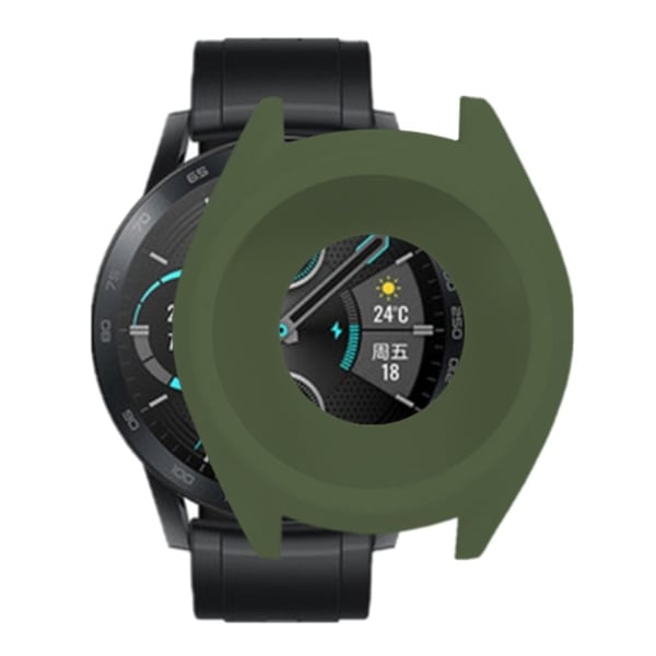 Huawei Watch GT 2 42mm 46mm / Honor Magic Watch 2 Beskyttelsesveske Silikon Hollow Watch Deksel - Militærgrønn