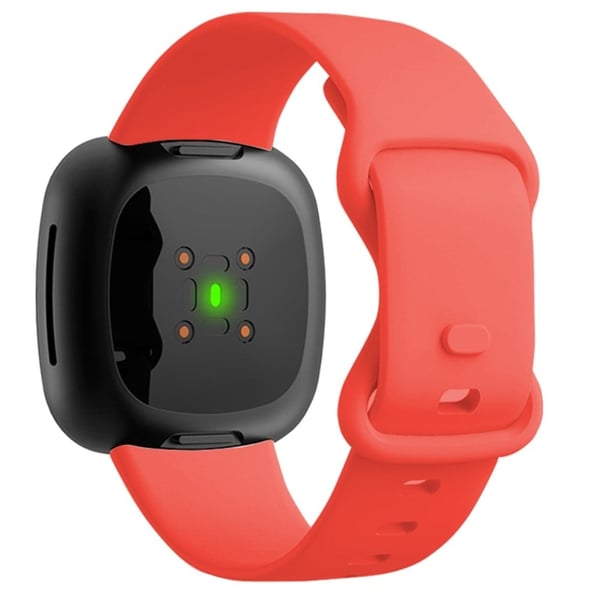 KALEBOL KLB-HDKGJ-001 Fitbit Versa 3 / 4 / Sense / Sense 2 Bløde silikone-urremme - Rød