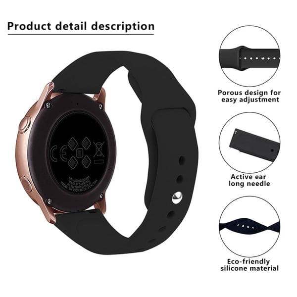 KALEBOL KLB-DKGJ-001 Samsung Galaxy Watch3 45mm / Garmin Venu 3 Watch Strap 22mm Silicone Band - Søen Midnatsblå