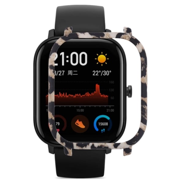 Huami Amazfit GTS-etui Hardt mønster trykt beskyttende rammedeksel - Leopardmønster