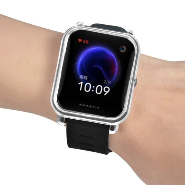 Huami Amazfit Bip Pop / Bip / Bip U Klokkeveske Ripesikkert mykt T-ramme deksel - Gjennomsiktig