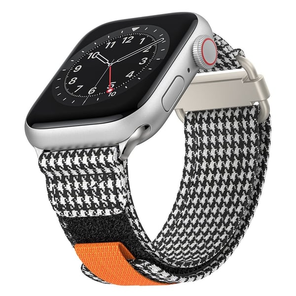 Apple Watch 41 mm / 40 mm / 38 mm Canvas Loop-klokkerem - Svart / Svart