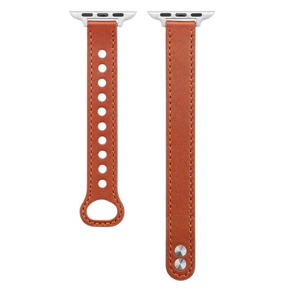 Apple Watch Series 41mm / 40mm / 38mm klokkerem Ekte kuskinnrem - Brun