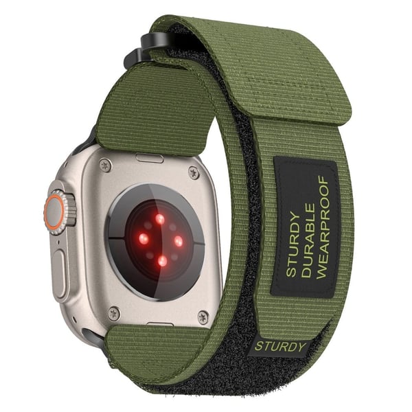 Apple Watch 41 mm / 40 mm / 38 mm nylonklokkebånd Flettet reim - Militærgrønn