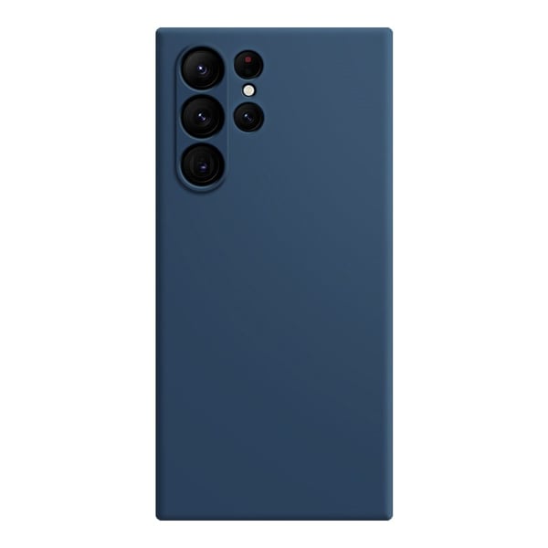 Mikrofiberfôret deksel i mykt gummi for Samsung Galaxy S24 Ultra - Blå