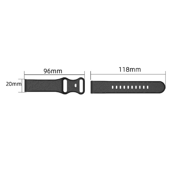 Garmin Venu 2 Plus / vivoactive 5 20 mm silikonklokkearmbånd med leopardstruktur - Overskyet Grå