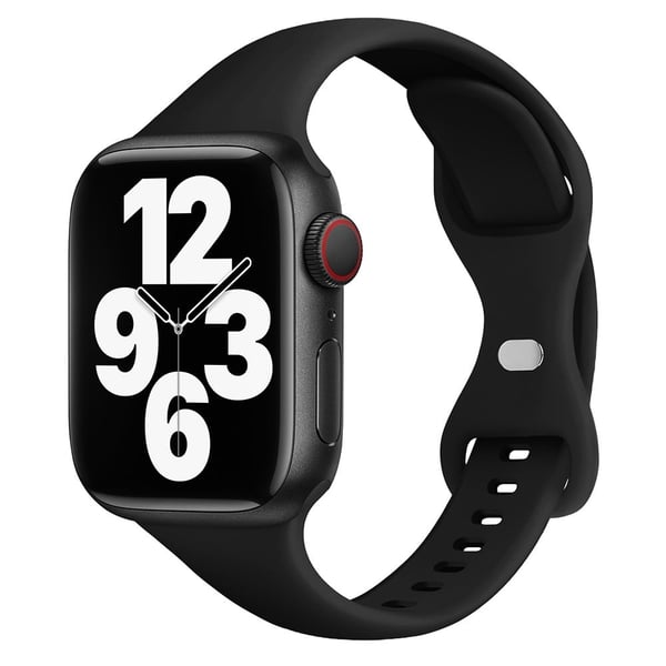Apple Watch 49mm / 45mm / 44mm / 42mm silikone urrem - Sort