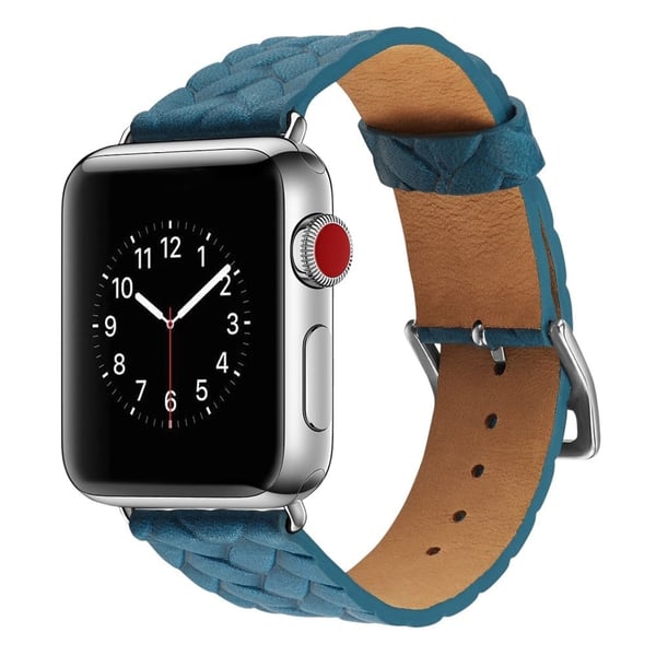 Apple Watch 49mm / 45mm / 44mm / 42mm Vevd teksturklokkerem - Blå