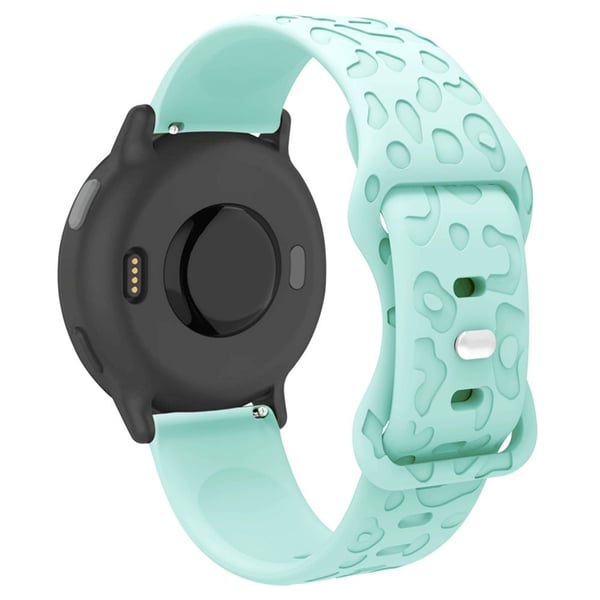 Coros Watch GT 4 41mm / Garmin Venu 3S 18mm Watch Band Leopard Texture Silicone Wrist Strap - Lysegrønn