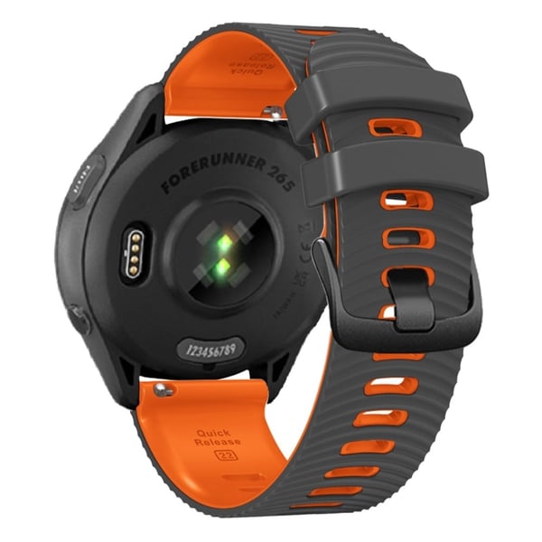 Coros Pace 3 / Apex 46mm / Apex Pro kellon hihna 22mm kaksivärinen silikoniranneke - Tummanharmaa + Oranssi Coros Pace 3 / Apex 46mm / Apex Pro kellon hihna 22mm kaksivärinen silikoniranneke - Tummanharmaa + Oranssi