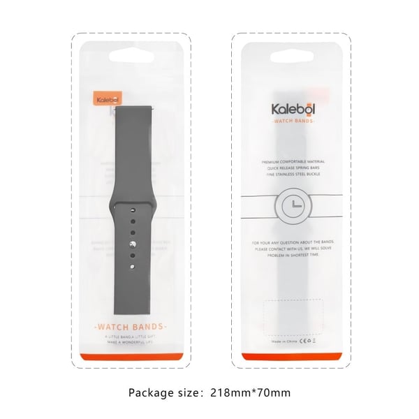 KALEBOL Apple Watch 49mm / 45mm / 44mm / 42mm Silikonklokkeremmer, str: S / M - Svart