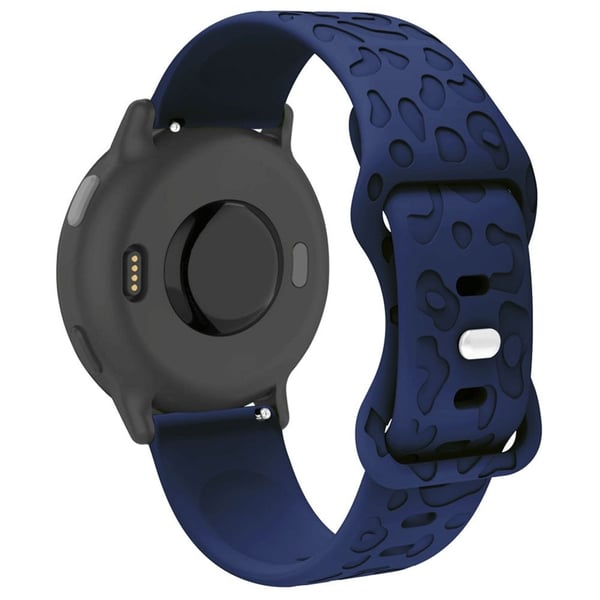 Garmin Venu 2 Plus / vivoactive 5 20 mm silikoneurrem Leopard Texture Justerbar rem - Marine Blå