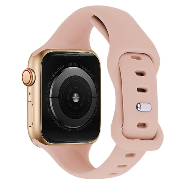 KALEBOL Apple Watch 49mm / 45mm / 44mm / 42mm Slank silikonarmbånd, str: L - Rosa