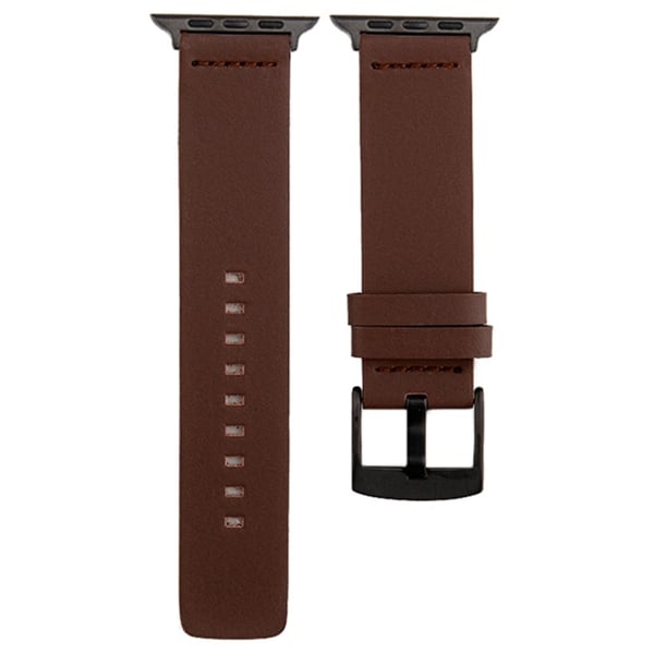 Apple Watch 49mm / 45mm / 44mm / 42mm aito naudannahkainen kellonauha - Ruskea