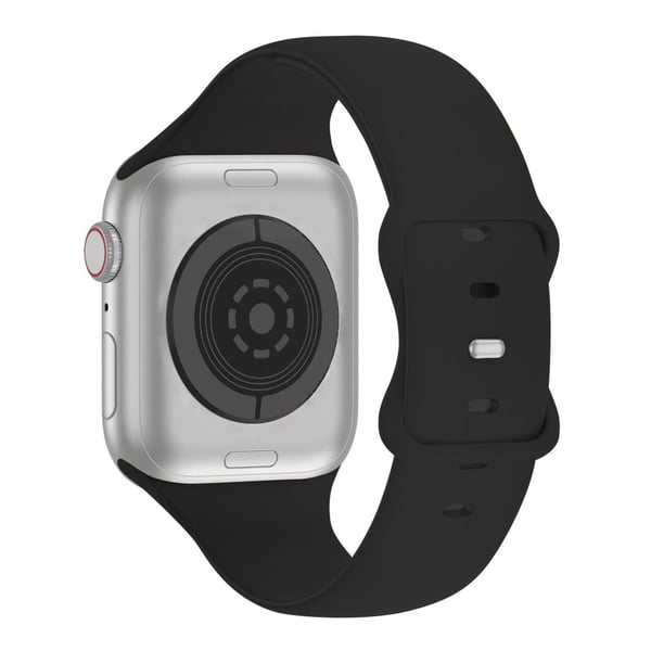 KALEBOL Apple Watch 49mm / 45mm / 44mm / 42mm Silikonklokkebånd, str: L - Svart