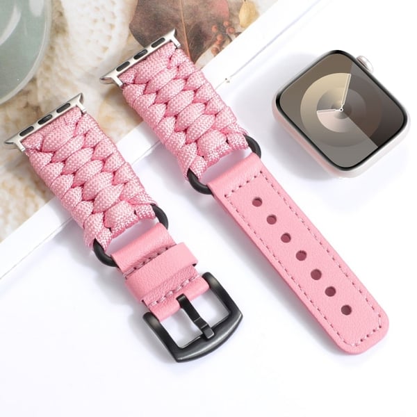 Apple Watch 49mm / 45mm / 44mm / 42mm Ekte Cow Watch-armbånd - Rosa