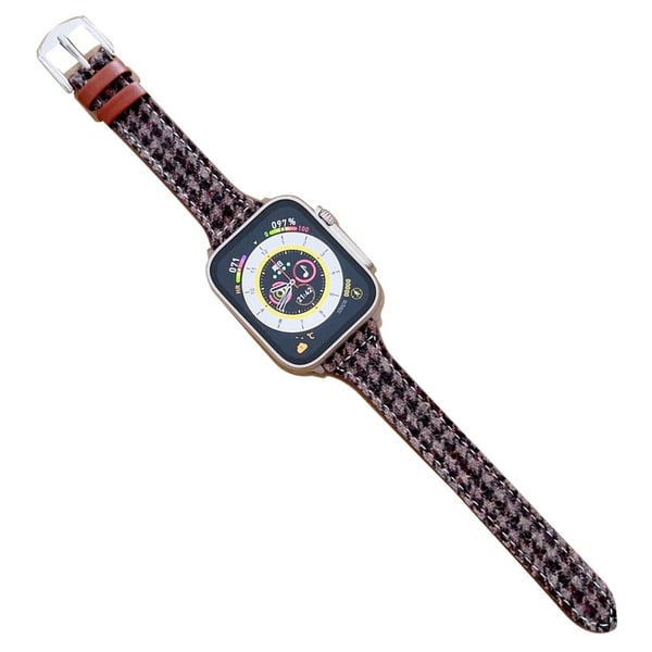 Apple Watch 49 mm / 45 mm / 44 mm / 42 mm ullklokkearmbånd - Svart / Brun