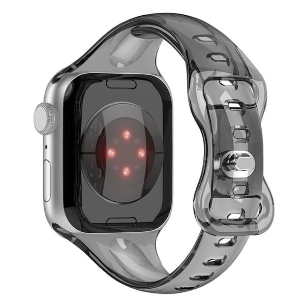 Apple Watch Series 41 mm / 40 mm / 38 mm fleksibelt klokkerem - Gjennomsiktig Svart