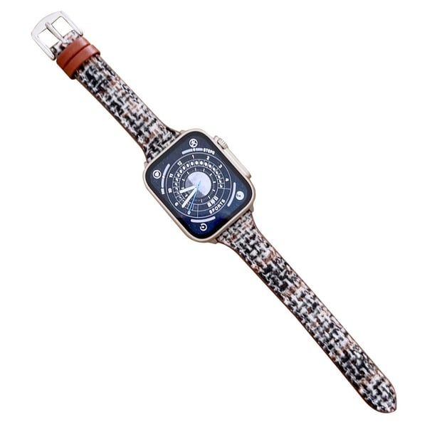 Apple Watch 49 mm / 45 mm / 44 mm / 42 mm ullklokkearmbånd - Aprikos / Brun