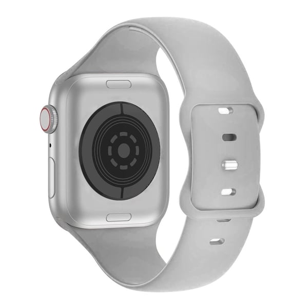 KALEBOL Apple Watch 49mm / 45mm / 44mm / 42mm Silikonklokkebånd, str: L - Grå