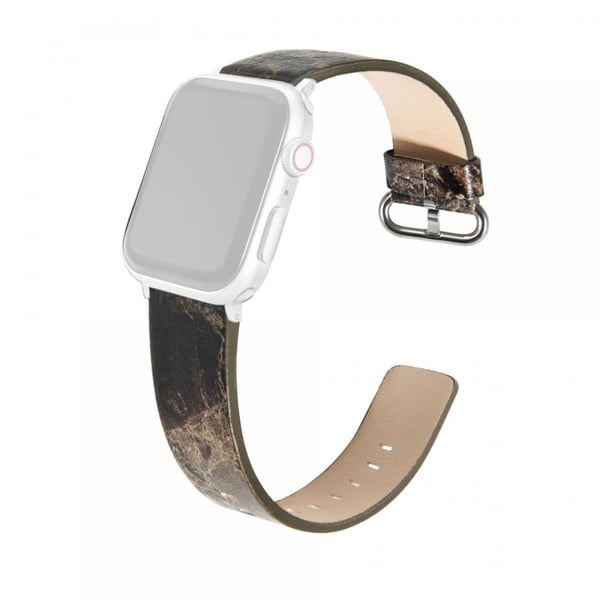 Apple Watch 49mm / 45mm / 44mm / 42mm Marmor skinnklokkebånd - Kaffe
