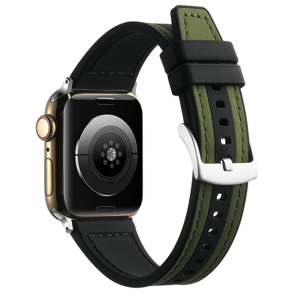Apple Watch Series 41mm / 40mm / 38mm Watch Strap Sport Style Band - Grønn + Svart