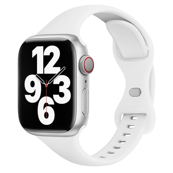 Apple Watch Series 41mm / 40mm / 38mm Silikonarmbånd - Hvit
