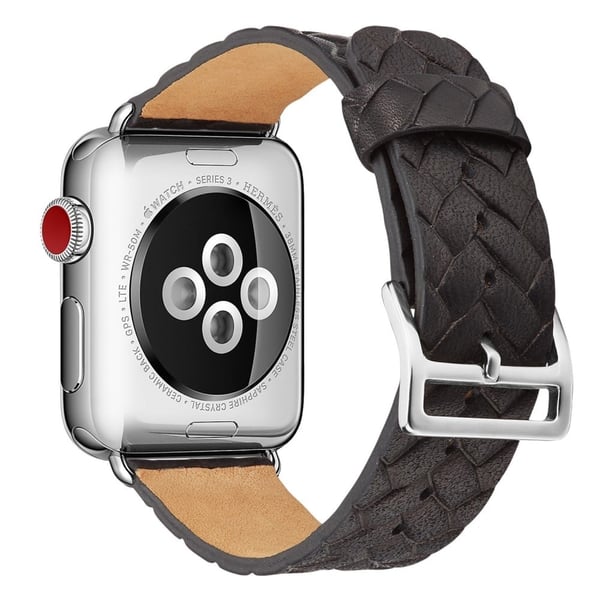 Apple Watch 49mm / 45mm / 44mm / 42mm Vevd teksturklokkerem - Svart
