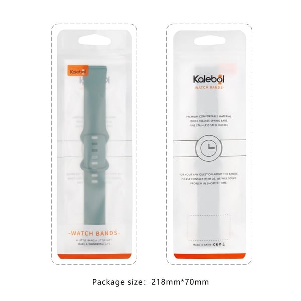 KALEBOL Apple Watch Series 41mm / 40mm / 38mm Silikon Sportsbånd, str: L - Olivengrønn