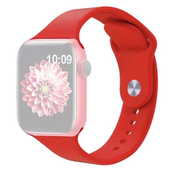 KALEBOL Apple Watch Series 41mm / 40mm / 38mm silikoninen ranneke, koko: S / M - Punainen