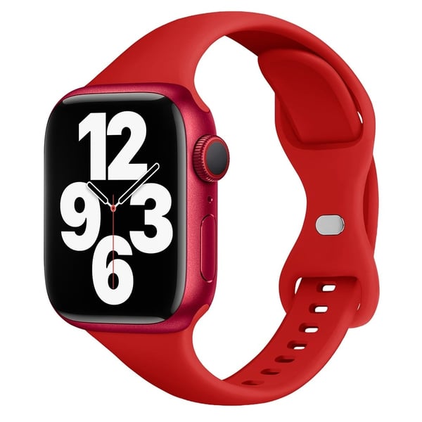 Apple Watch Series 41mm / 40mm / 38mm Silikonarmbånd - Rød