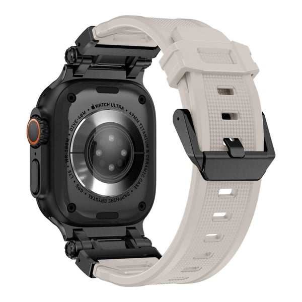 Apple Watch 49mm / 45mm / 44mm / 42mm silikonrem - Svart + Stjernelys