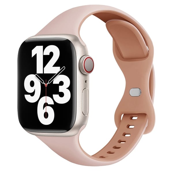 Apple Watch Series 41mm / 40mm / 38mm Silikonarmbånd - Rosa + Rosa
