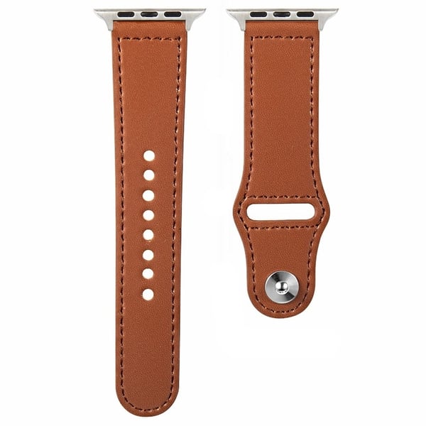 Apple Watch Series 41mm / 40mm / 38mm aito naudannahkainen kellonhihna - Ruskea