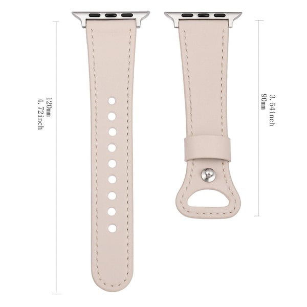 Apple Watch Series 41mm / 40mm / 38mm Cow Leather Watch Strap - Elefant Grå