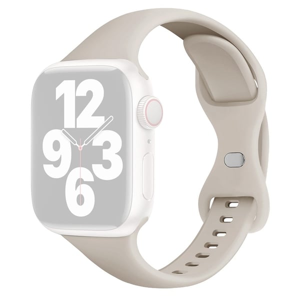 Apple Watch Series 41mm / 40mm / 38mm Silikonarmbånd - Antikkhvit