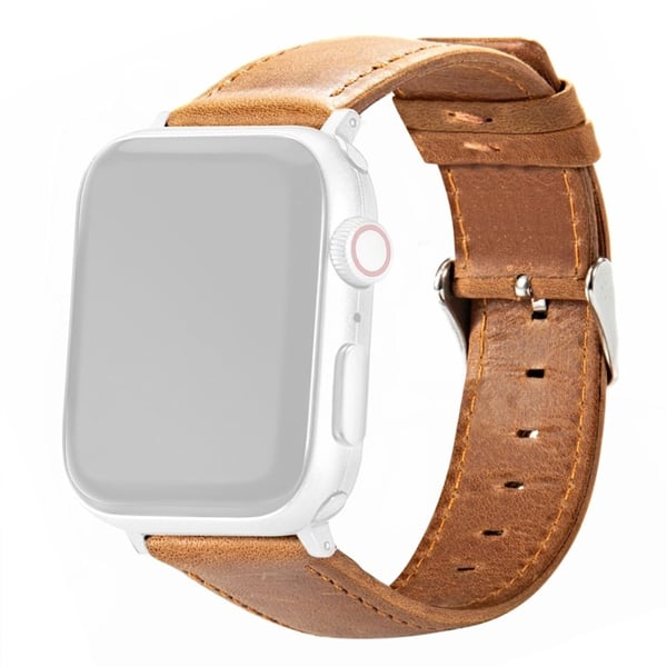 Apple Watch Series 41mm / 40mm / 38mm Watch Band Crazy Horse Texture - Brun