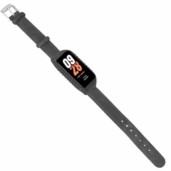 Xiaomi Smart Band 8 Active Strap Replacement Denim Texture Band med urkasse - Grå