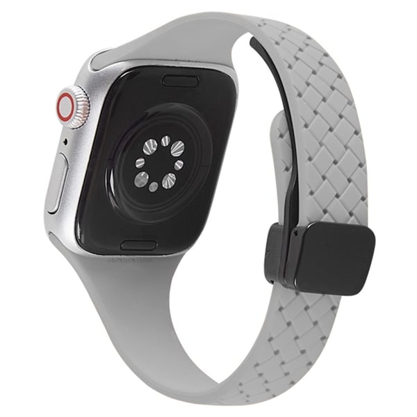 Apple Watch Series 41mm / 40mm / 38mm silikonarmbånd med magnetisk spenne - Overskyet Grå