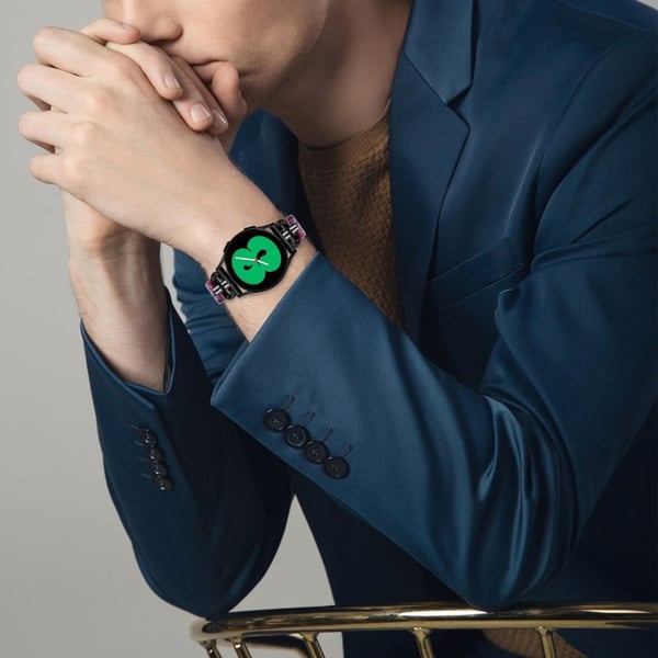 Samsung Galaxy Watch4 Active Classic / Watch 5 Pro Active Resin Smart Watch Strap - Svart