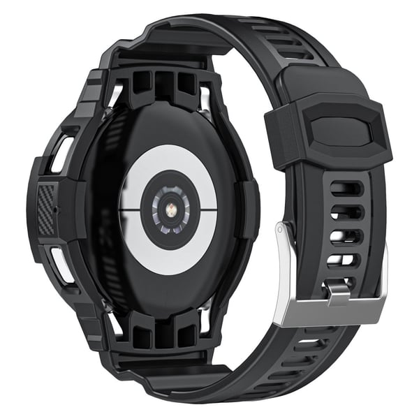 Samsung Galaxy Watch4 Classic 42mm Fleksibel sporty urrem udskiftningsrem med integreret urkasse - Sort