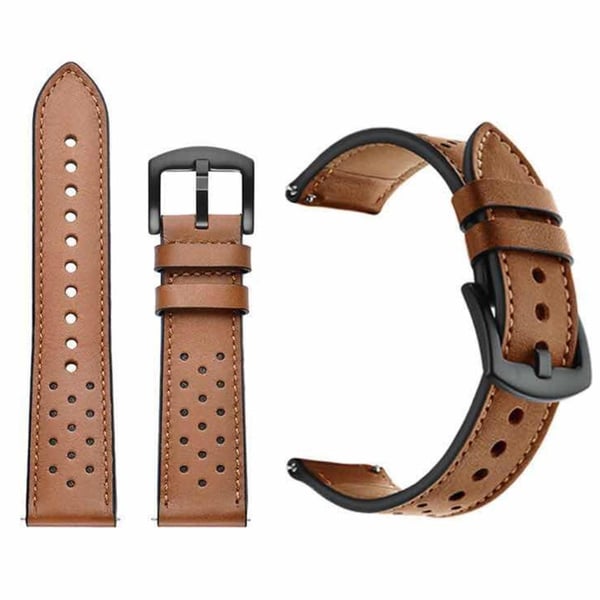 Apple Watch Series 41 mm / 40 mm / 38 mm lærbelagt silikonarmbånd - Brun