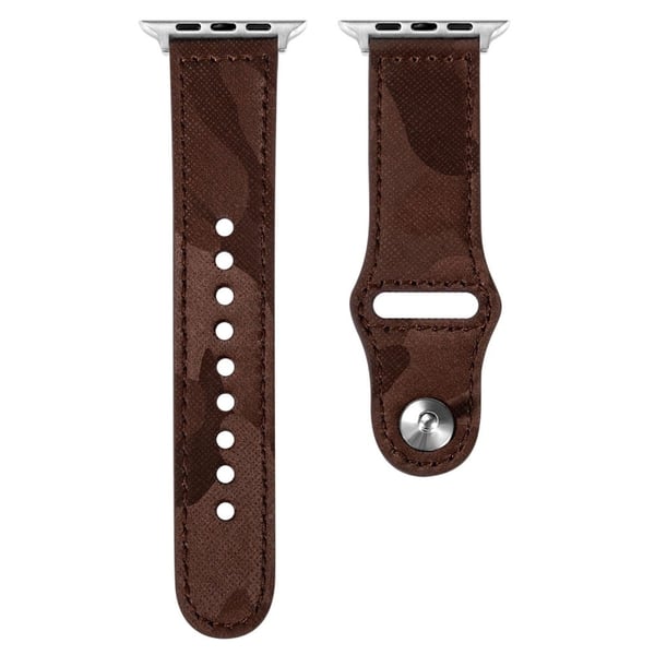 Apple Watch Series 41 mm / 40 mm / 38 mm klokkearmbånd i ekte okselær - Rødbrun